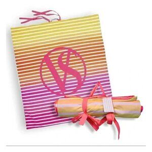 NWT VICTORIA'S SECRET ‘Summer Sunset’ Striped Beach Blanket Pool Towel NEW!